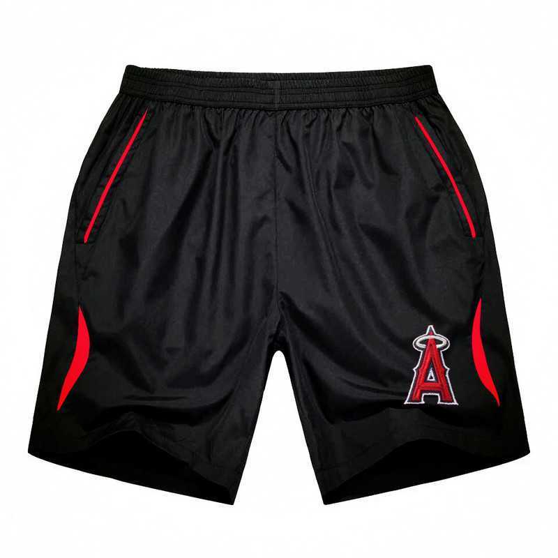 Men's Los Angeles Angels of Anaheim Black Red Stripe MLB Shorts,We sell and wholesale Men's Los Angeles Angels of Anaheim Black Red Stripe MLB Shorts on line form chian!